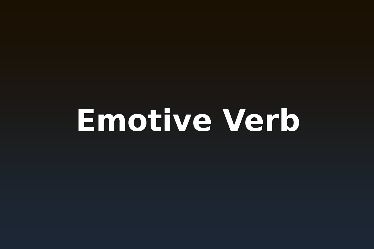 Emotive Verb