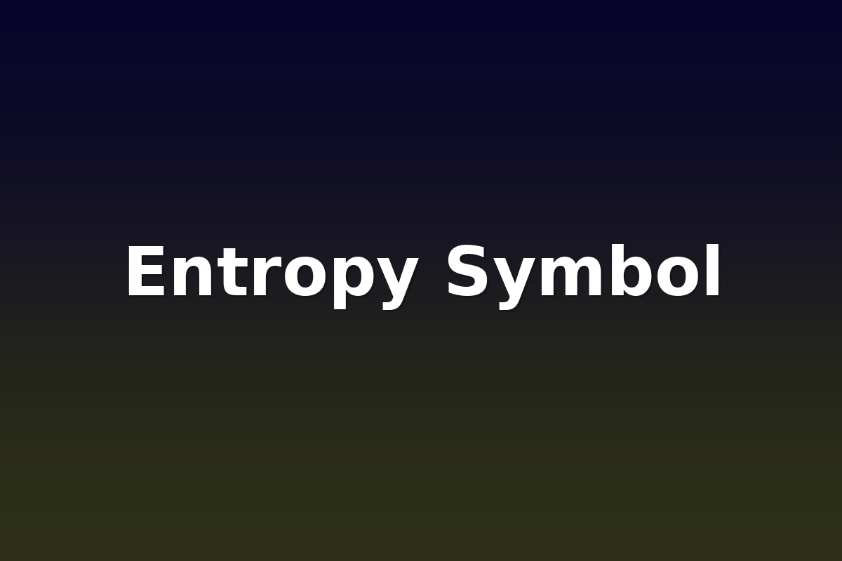 Entropy Symbol