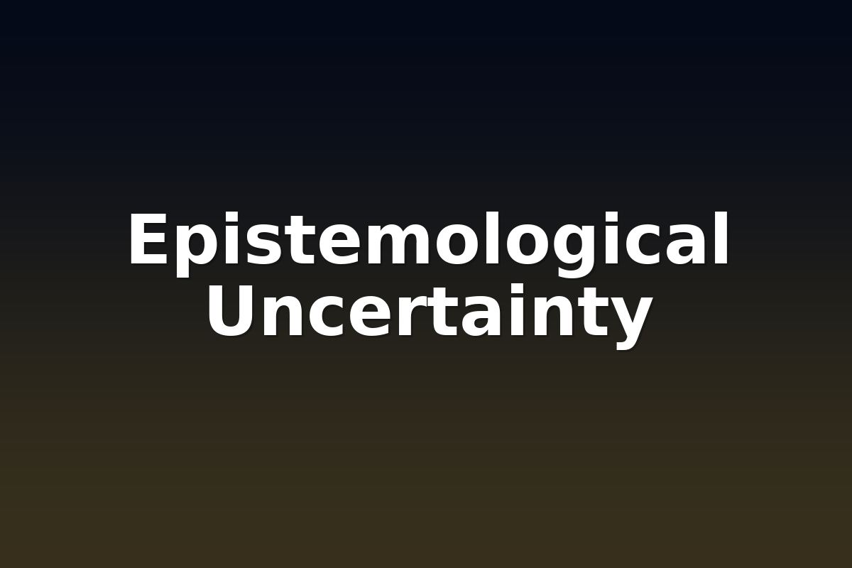 Epistemological Uncertainty