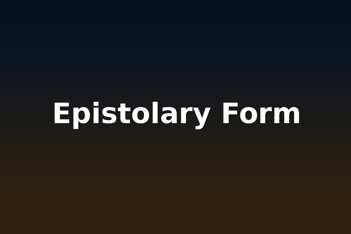 Epistolary Form