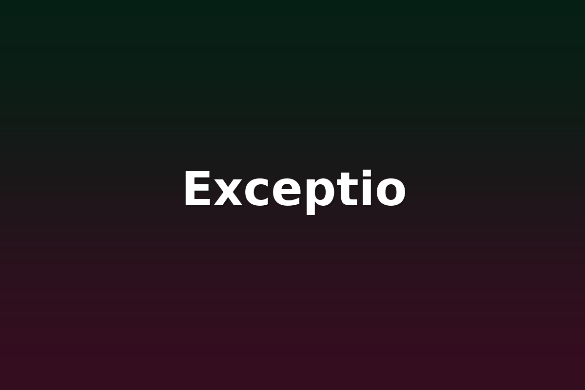 Exceptio