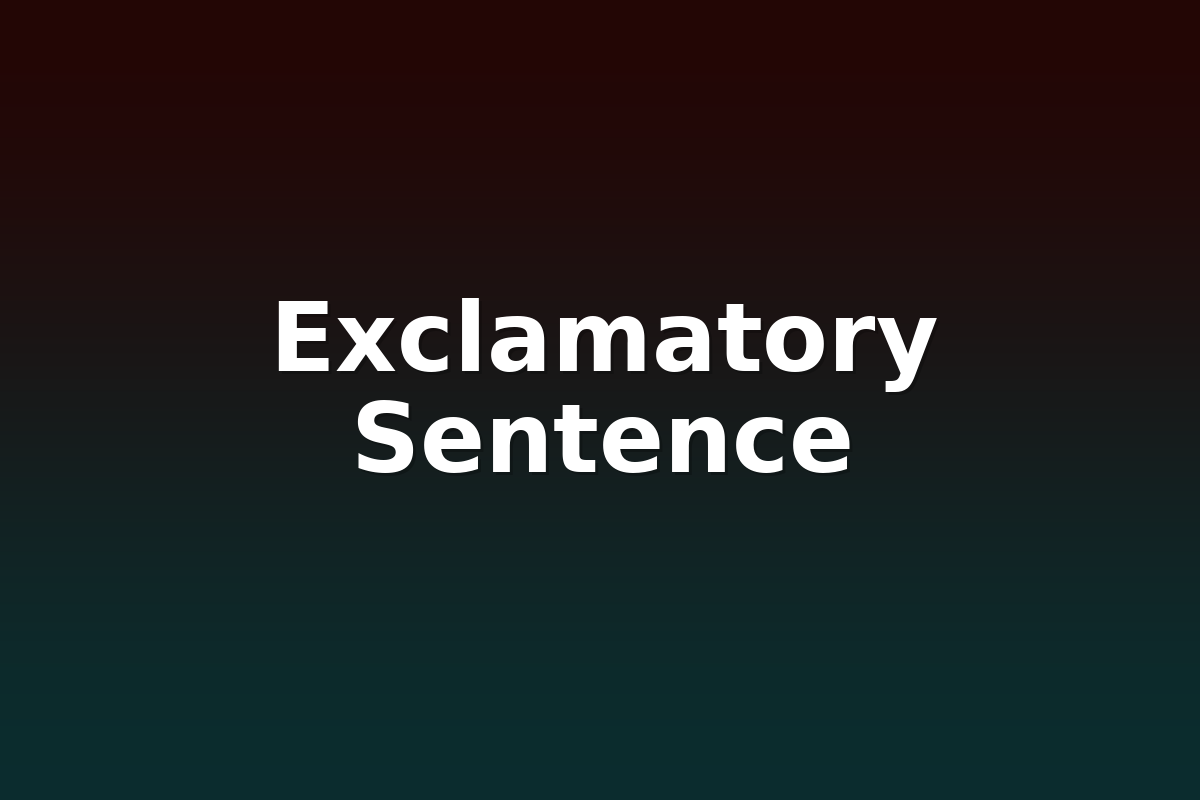Exclamatory Sentence