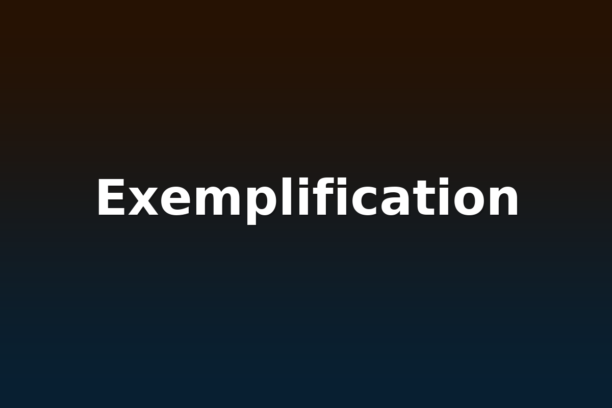 Exemplification