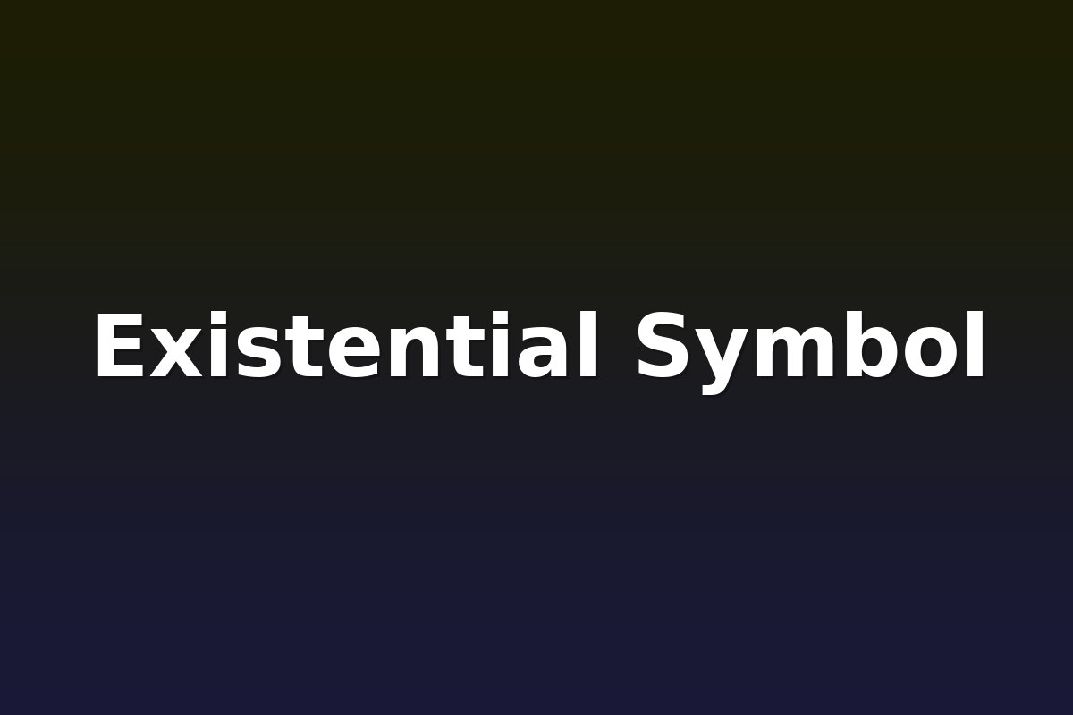 Existential Symbol