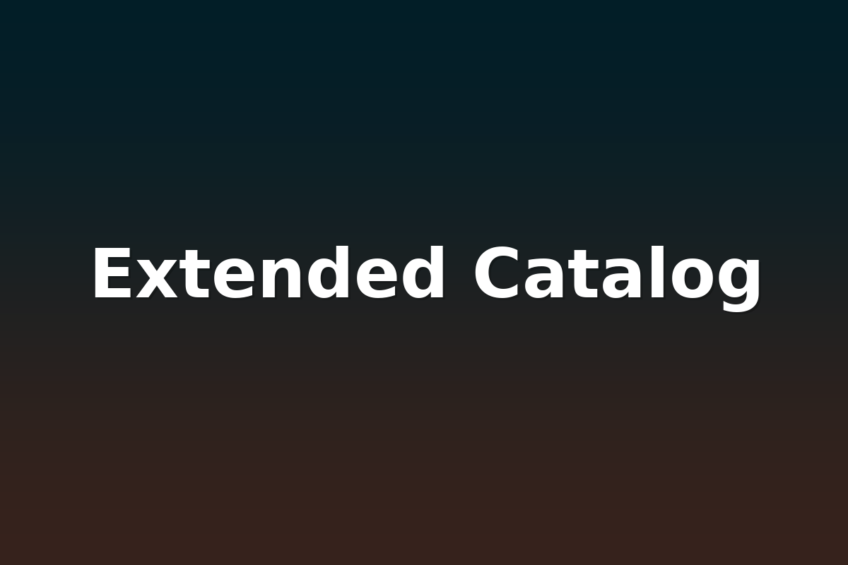 Extended Catalog