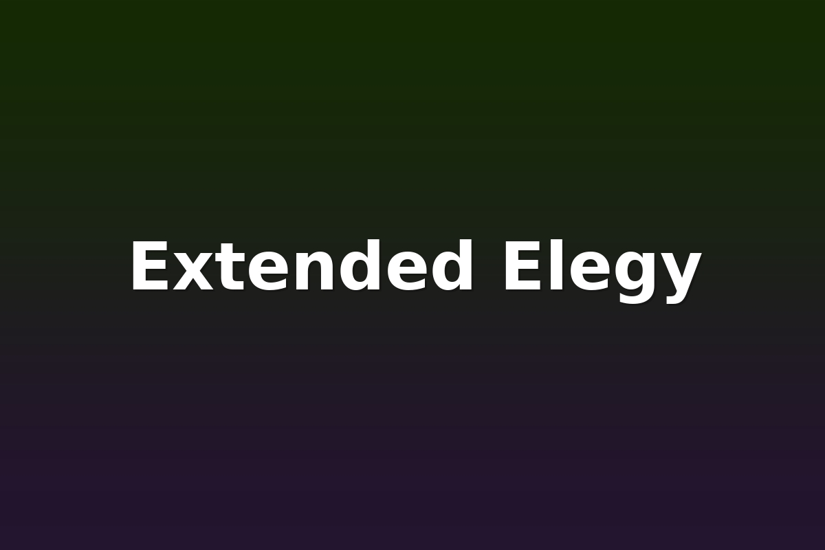 Extended Elegy