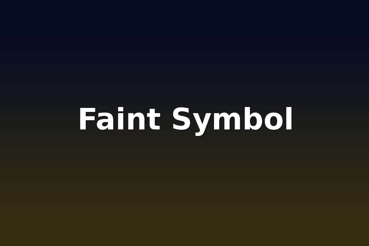 Faint Symbol