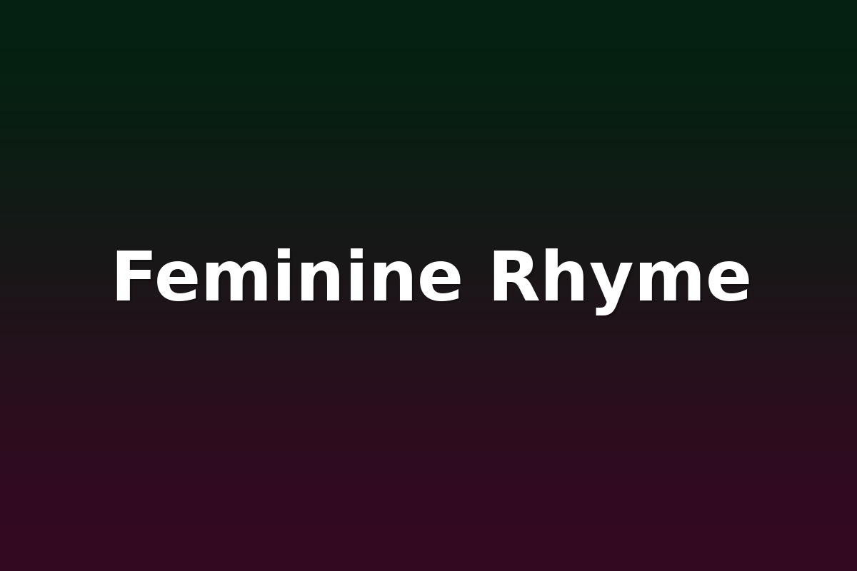 Feminine Rhyme