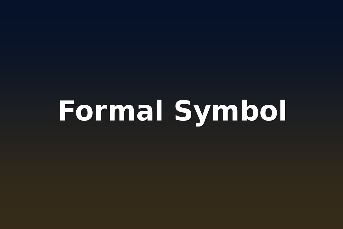 Formal Symbol