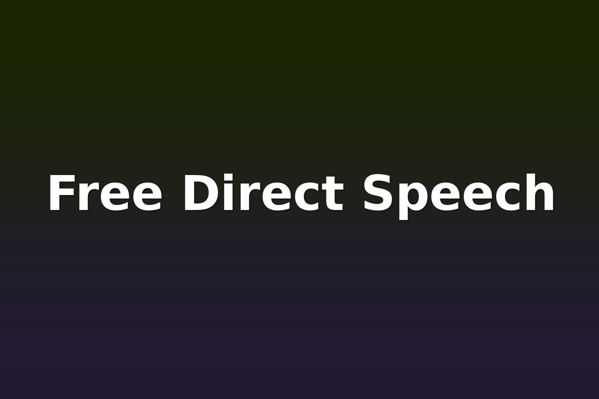 Free Direct Speech