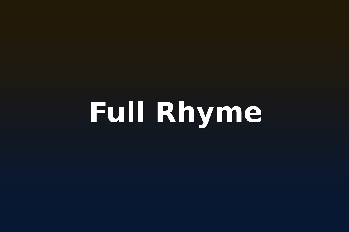 Full Rhyme