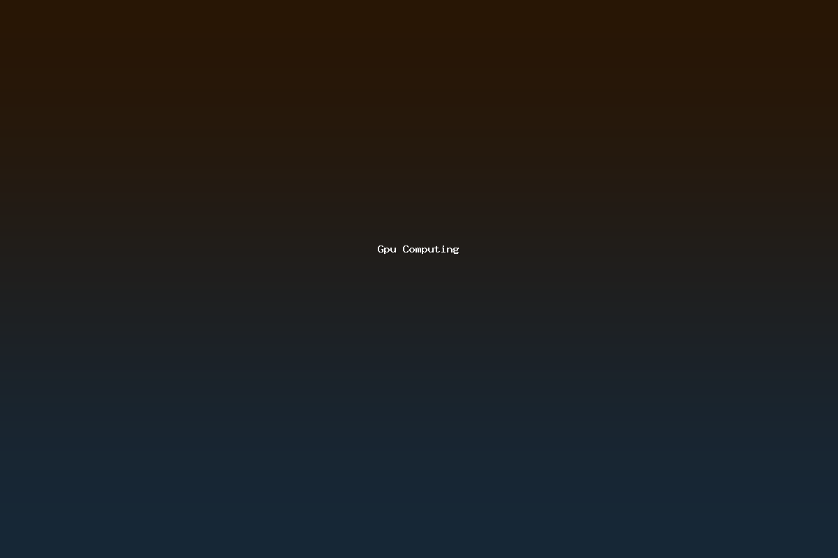 Gpu Computing