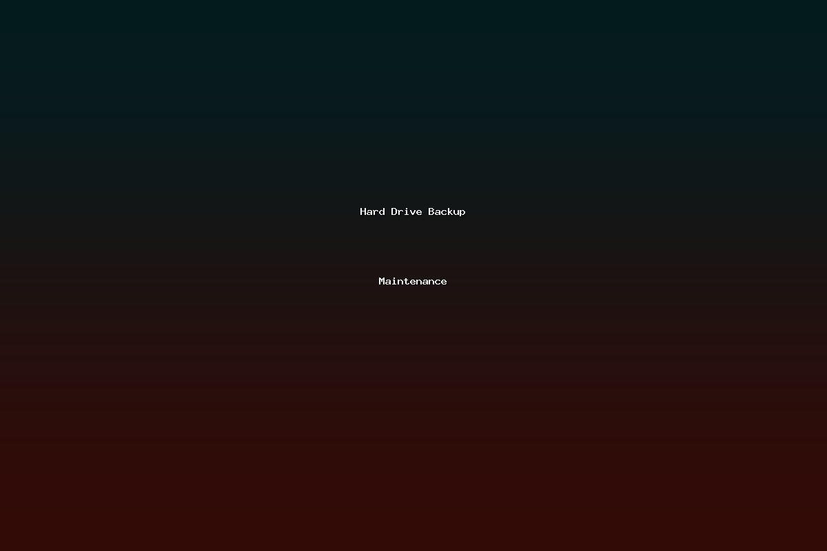 Hard Drive Backup Maintenance