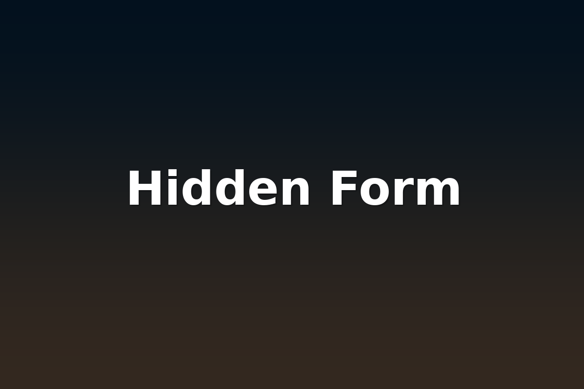 Hidden Form
