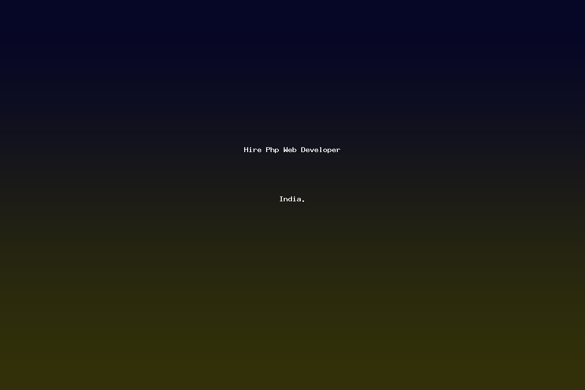 Hire Php Web Developer India.