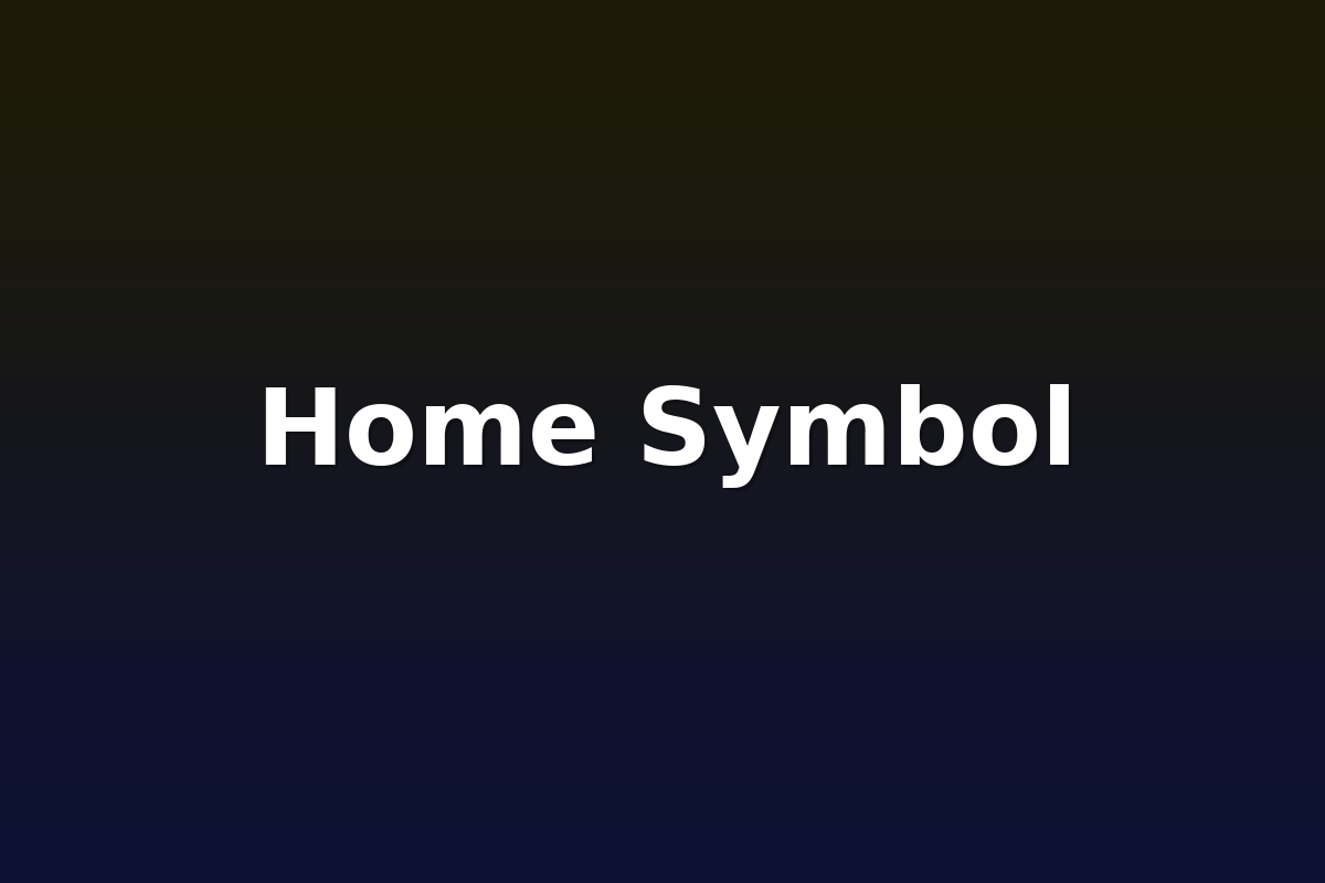 Home Symbol