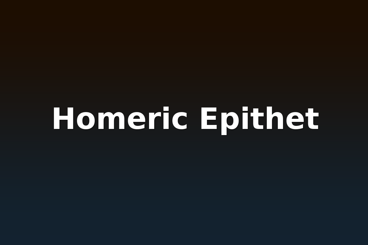 Homeric Epithet