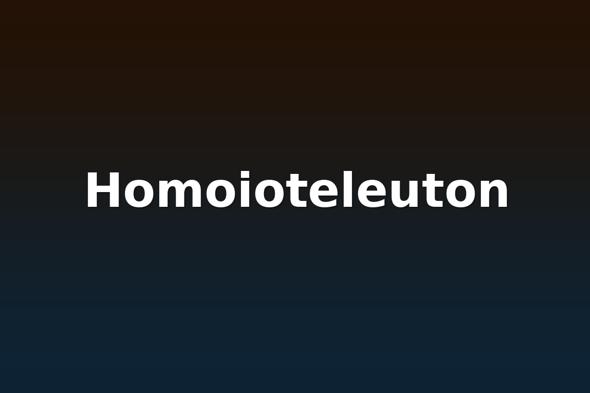 Homoioteleuton