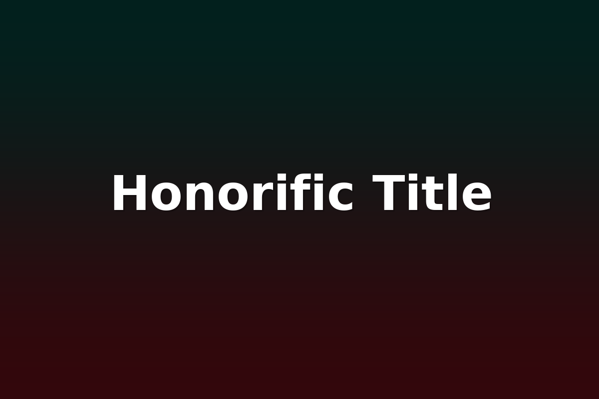 Honorific Title