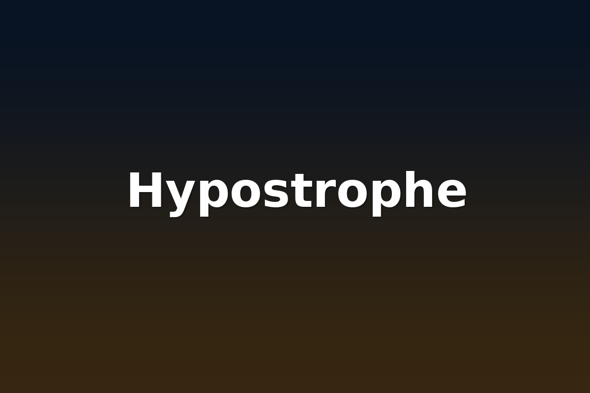 Hypostrophe