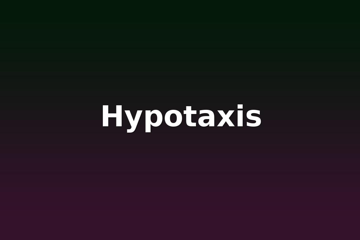 Hypotaxis