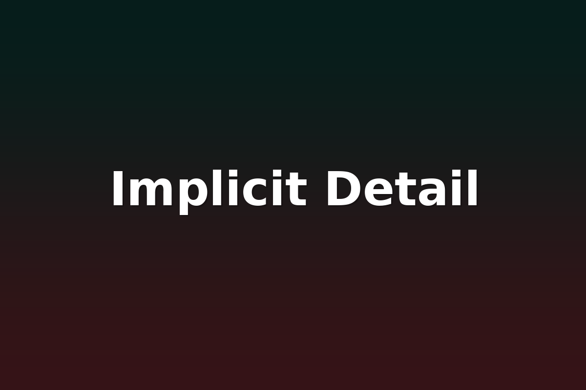 Implicit Detail