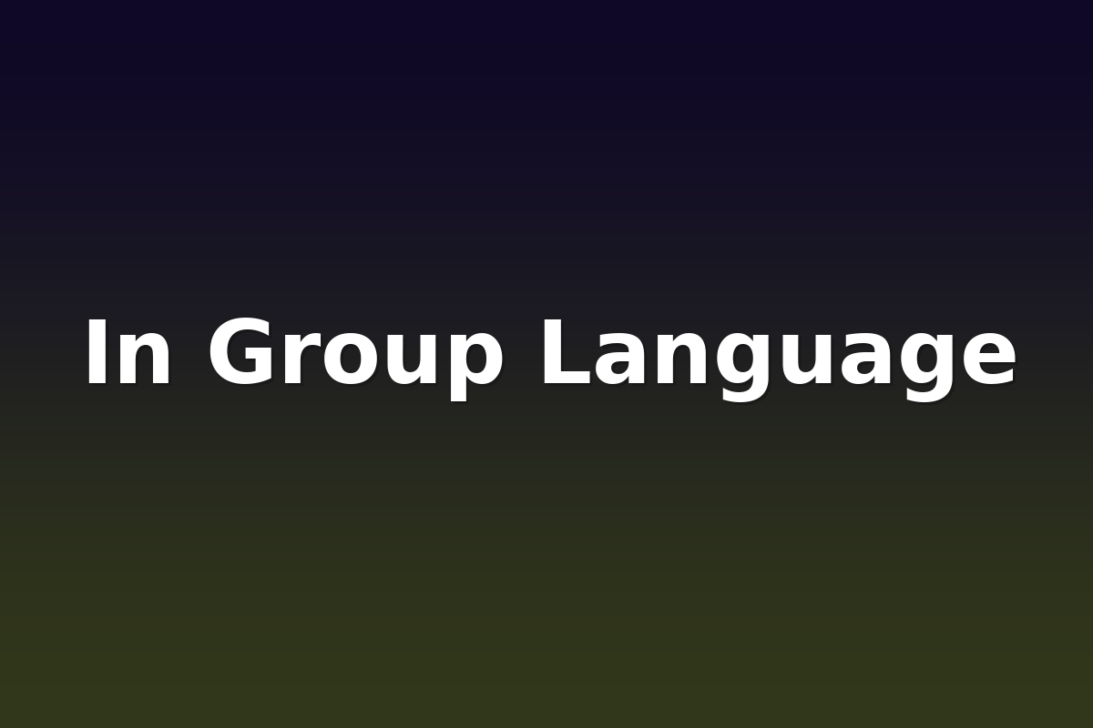 In Group Language