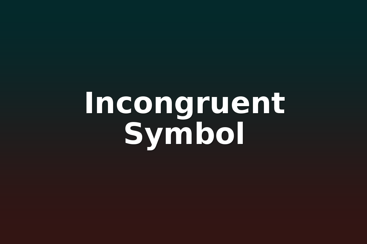 Incongruent Symbol