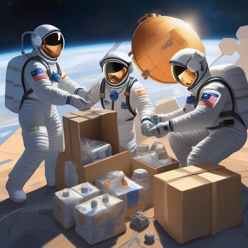 ISS Crew Receives Supplies From Soyuz