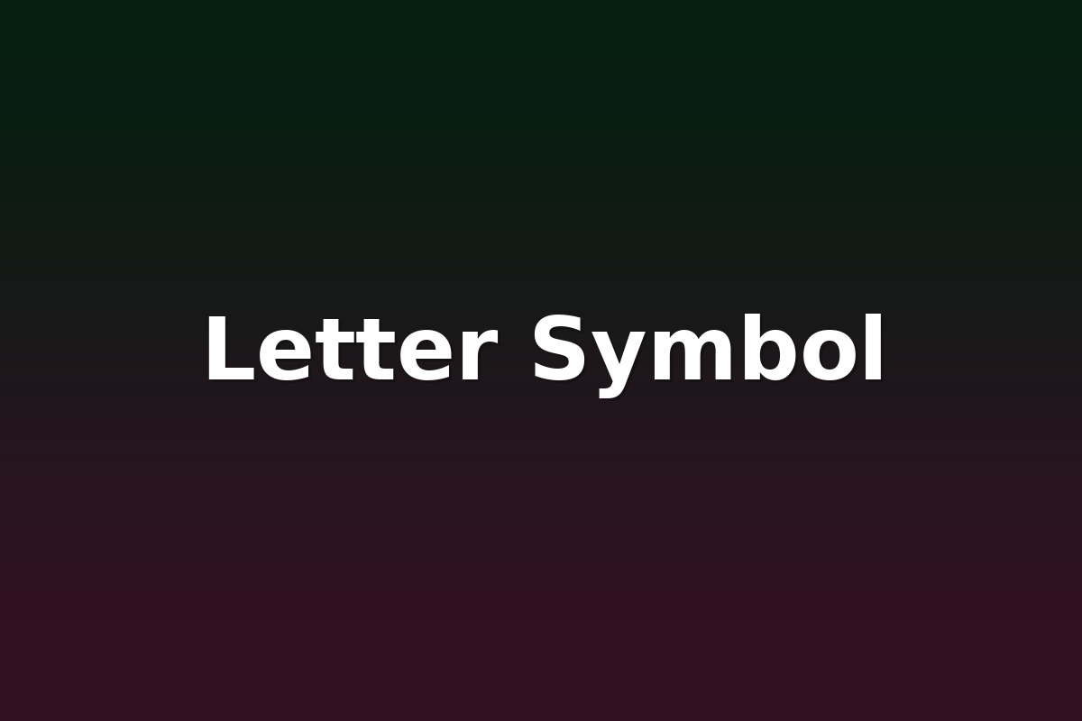 Letter Symbol