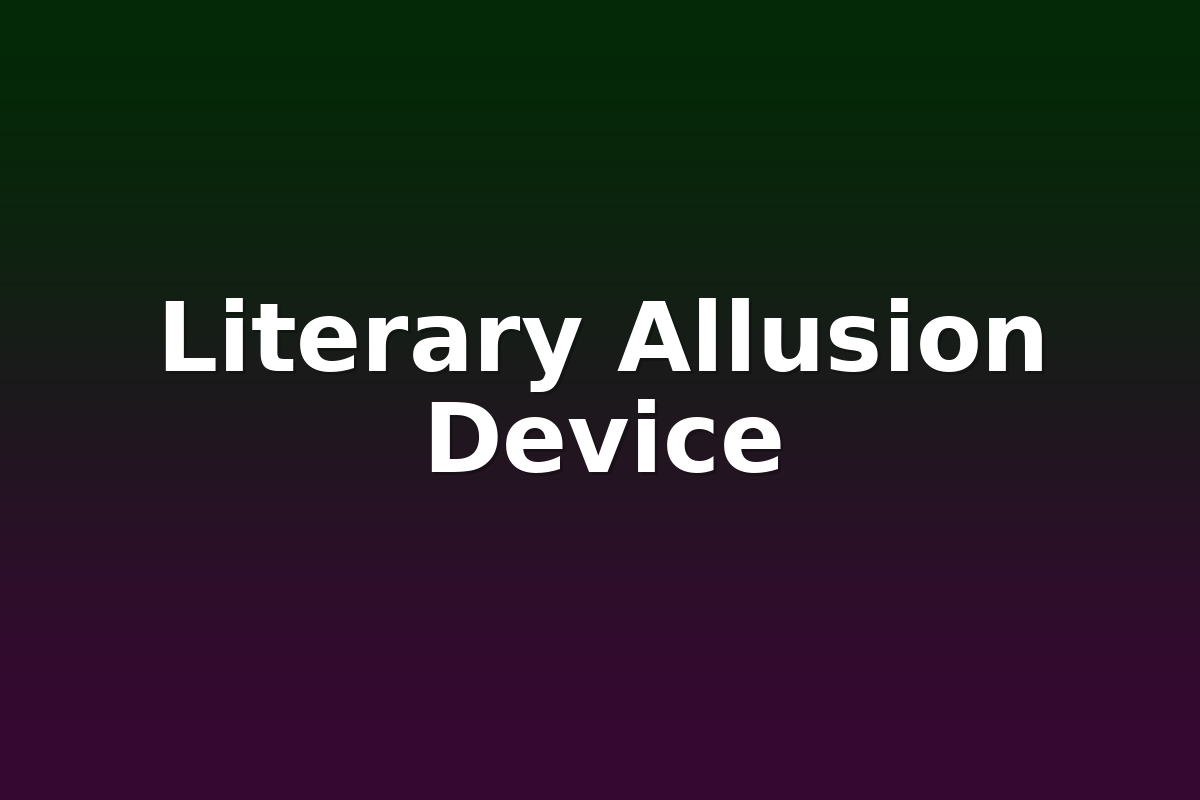 Literary Allusion Device
