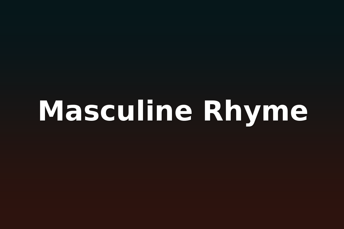 Masculine Rhyme