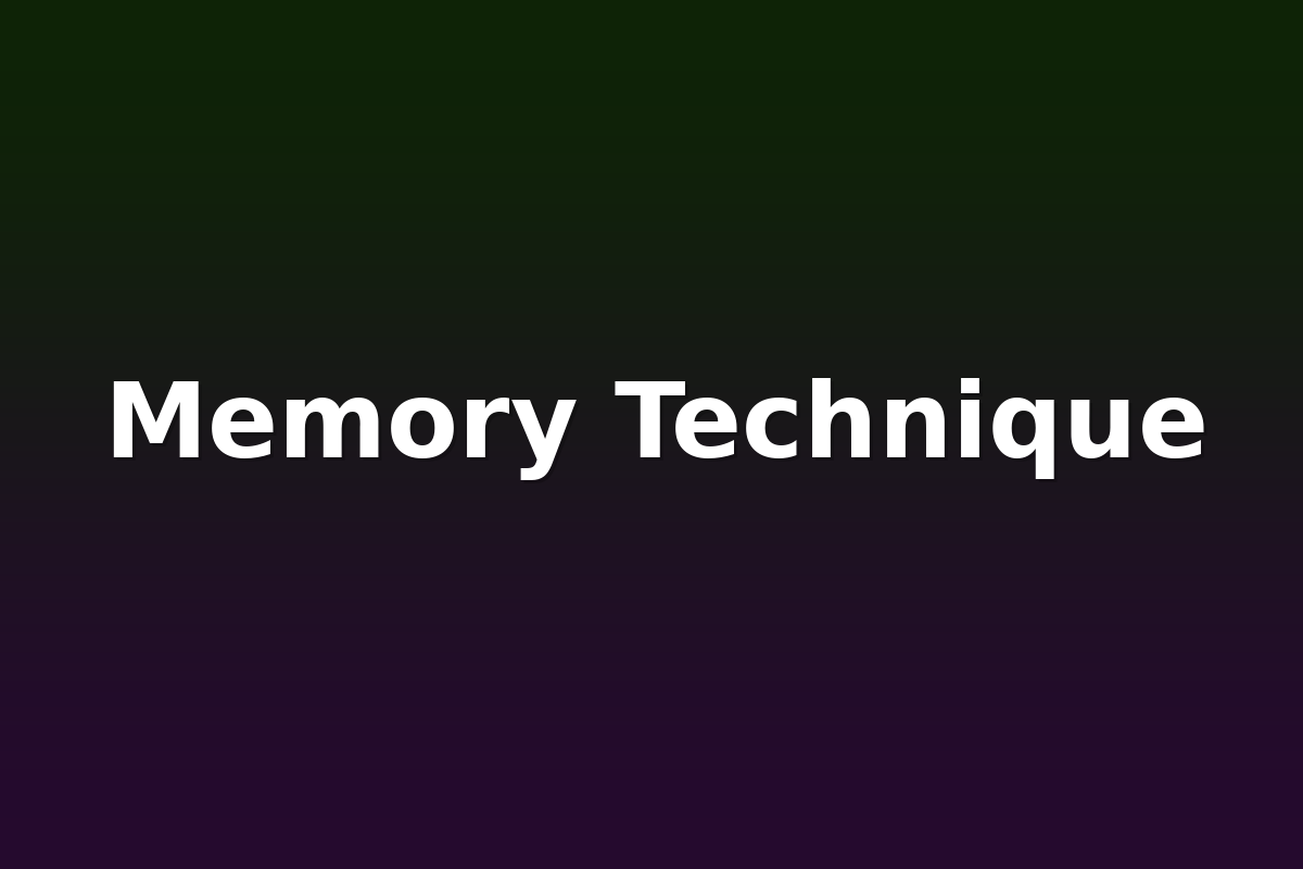 Memory Technique
