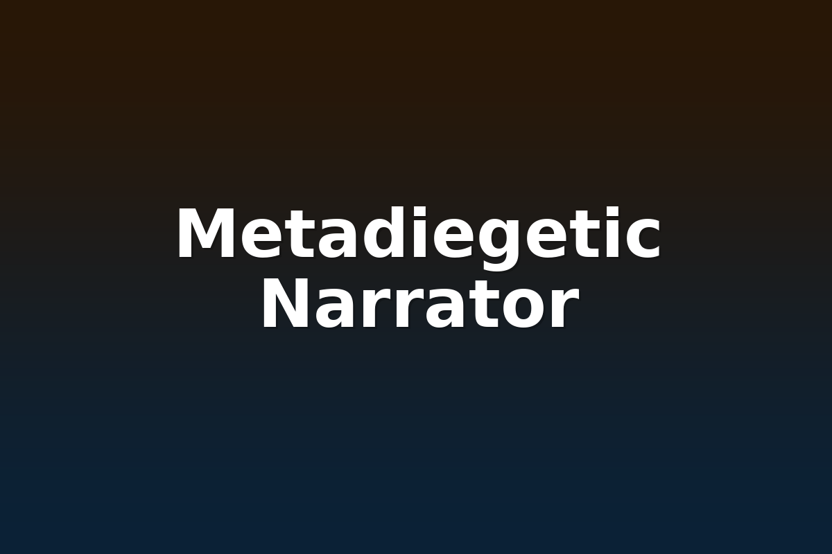 Metadiegetic Narrator