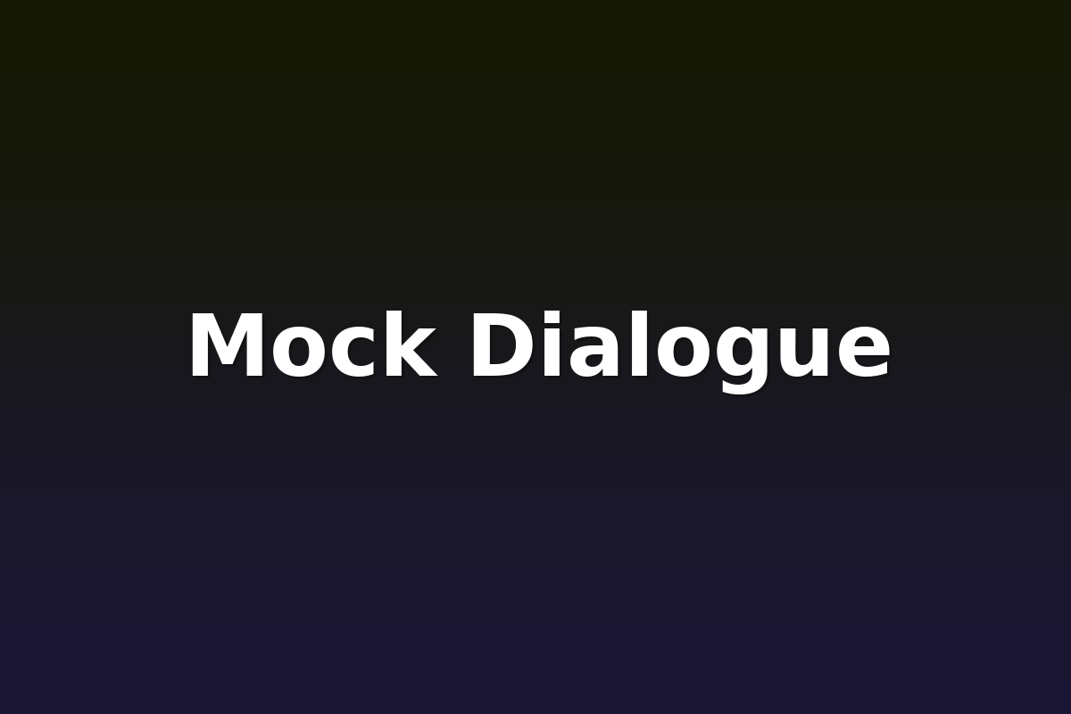 Mock Dialogue