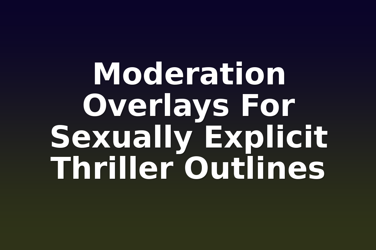 Moderation Overlays For Sexually Explicit Thriller Outlines