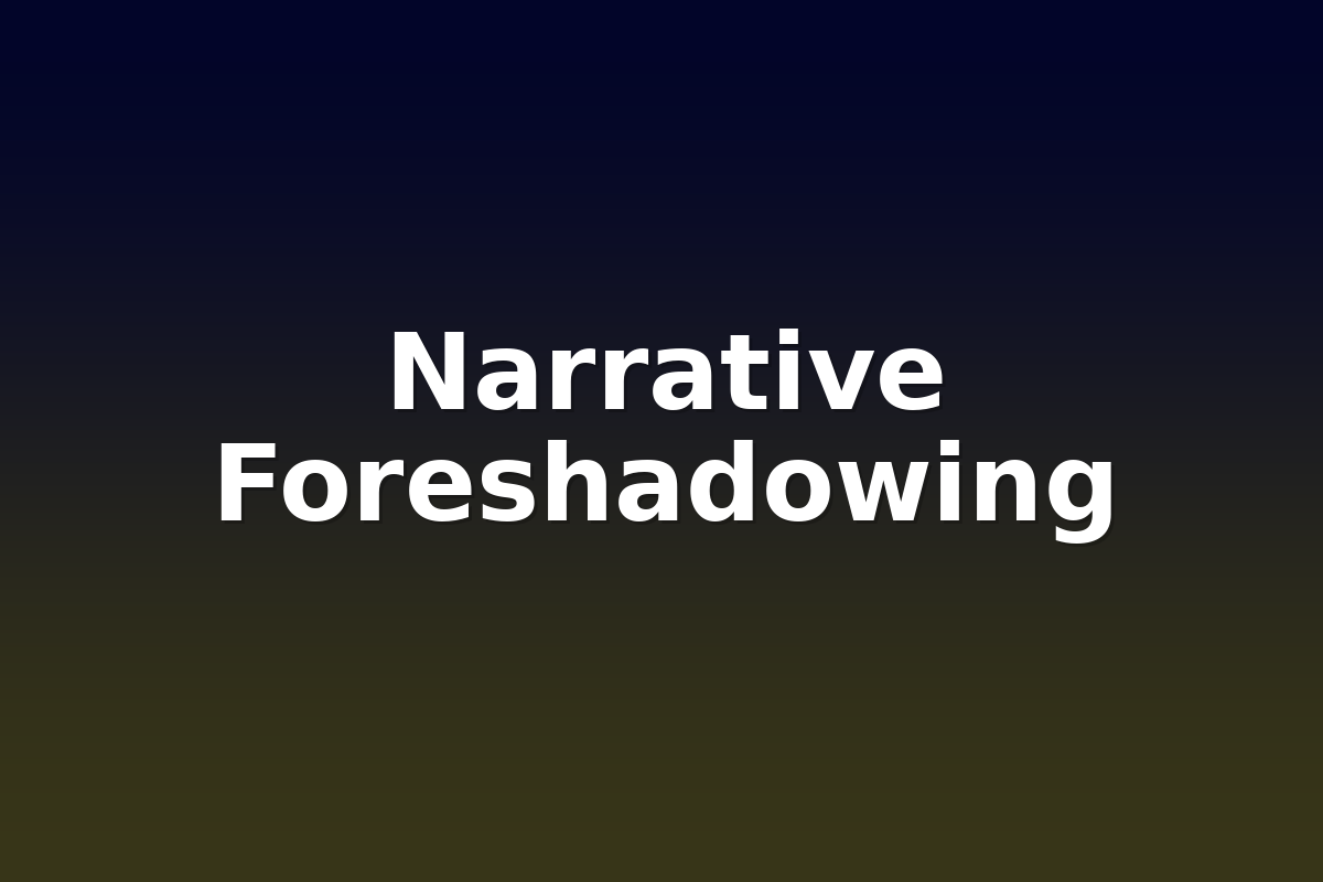 Narrative Foreshadowing