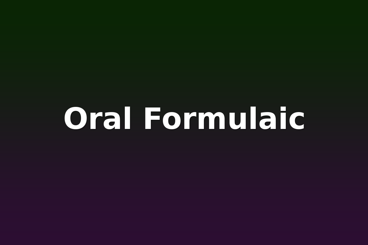 Oral Formulaic