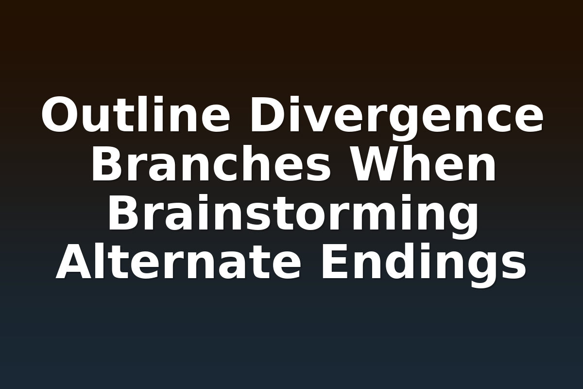 Outline Divergence Branches When Brainstorming Alternate Endings