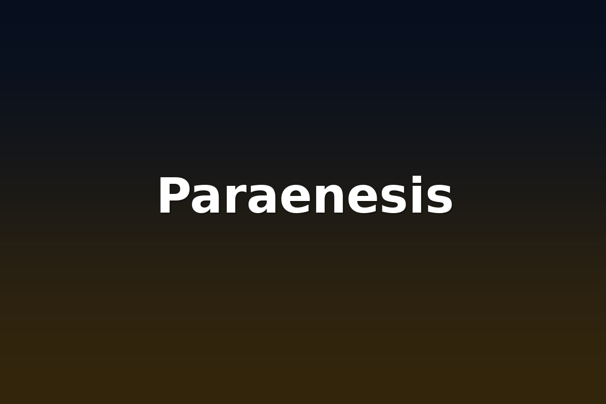 Paraenesis