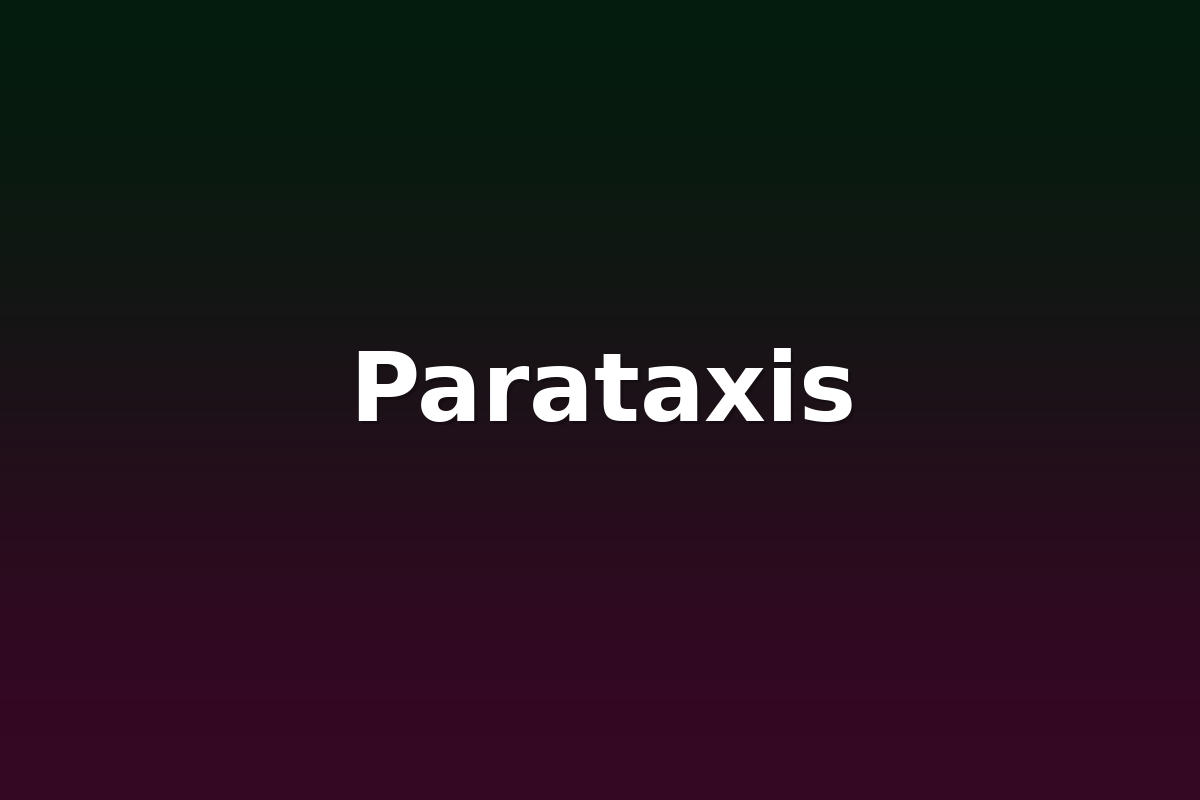 Parataxis