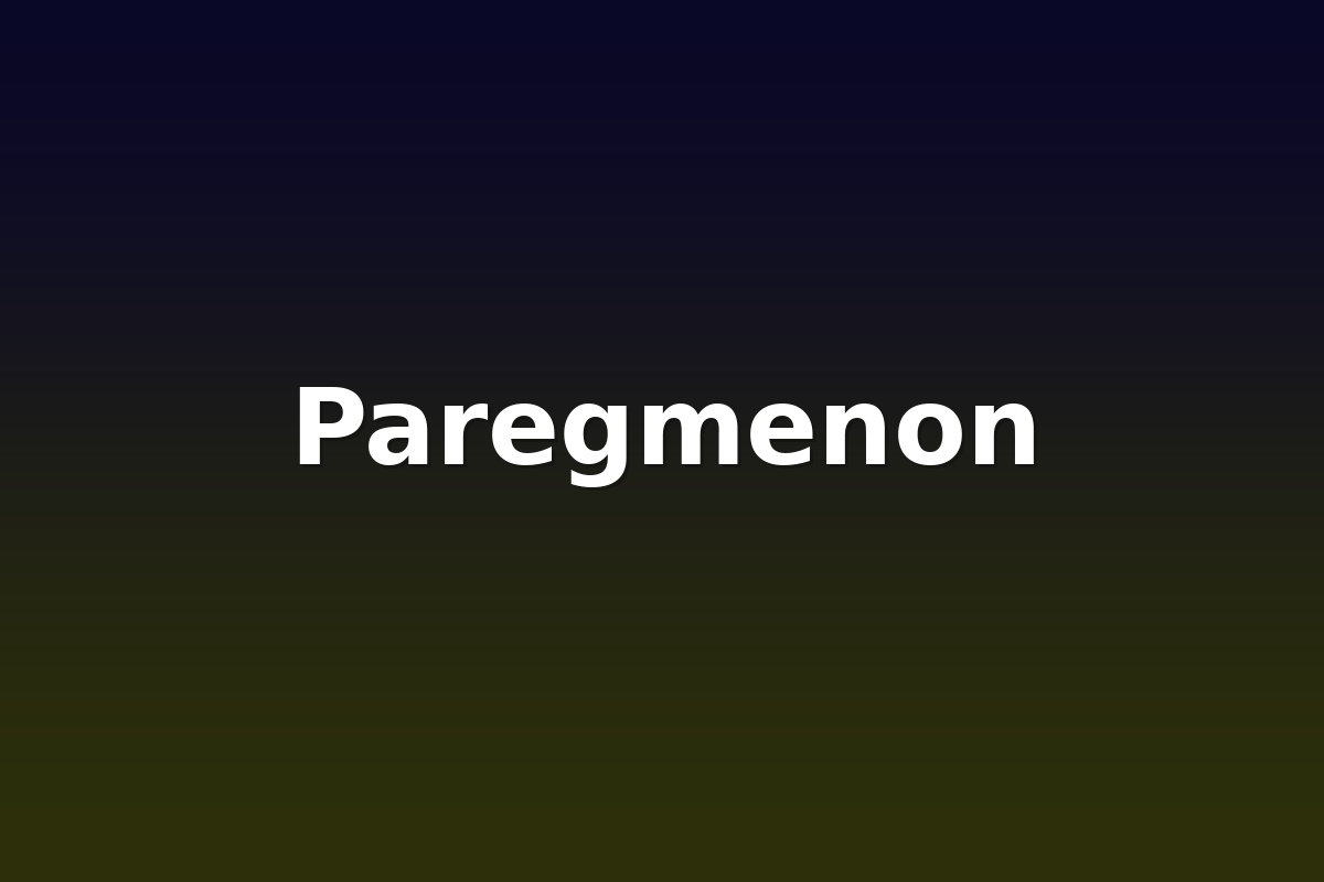 Paregmenon