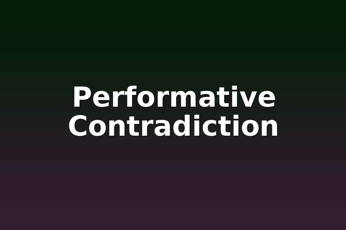 Performative Contradiction