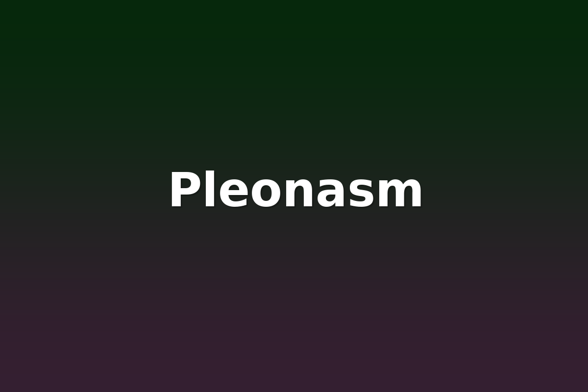 Pleonasm