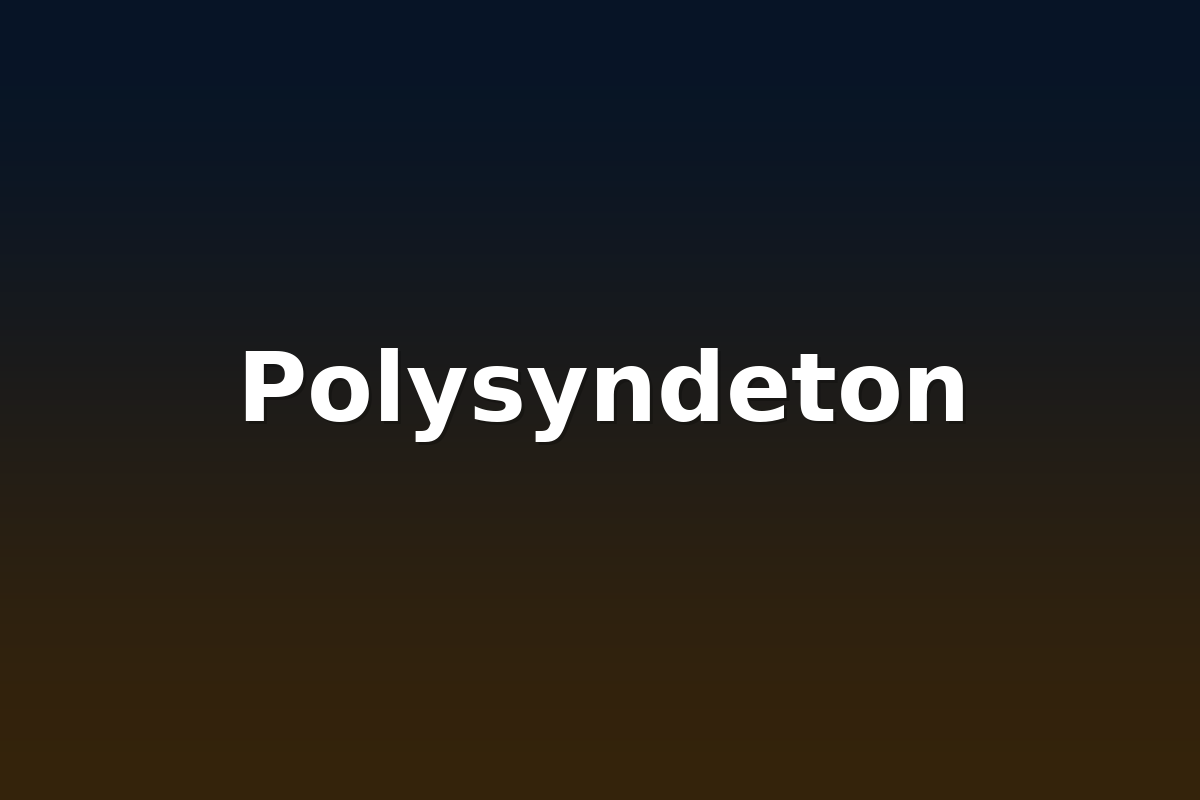 Polysyndeton