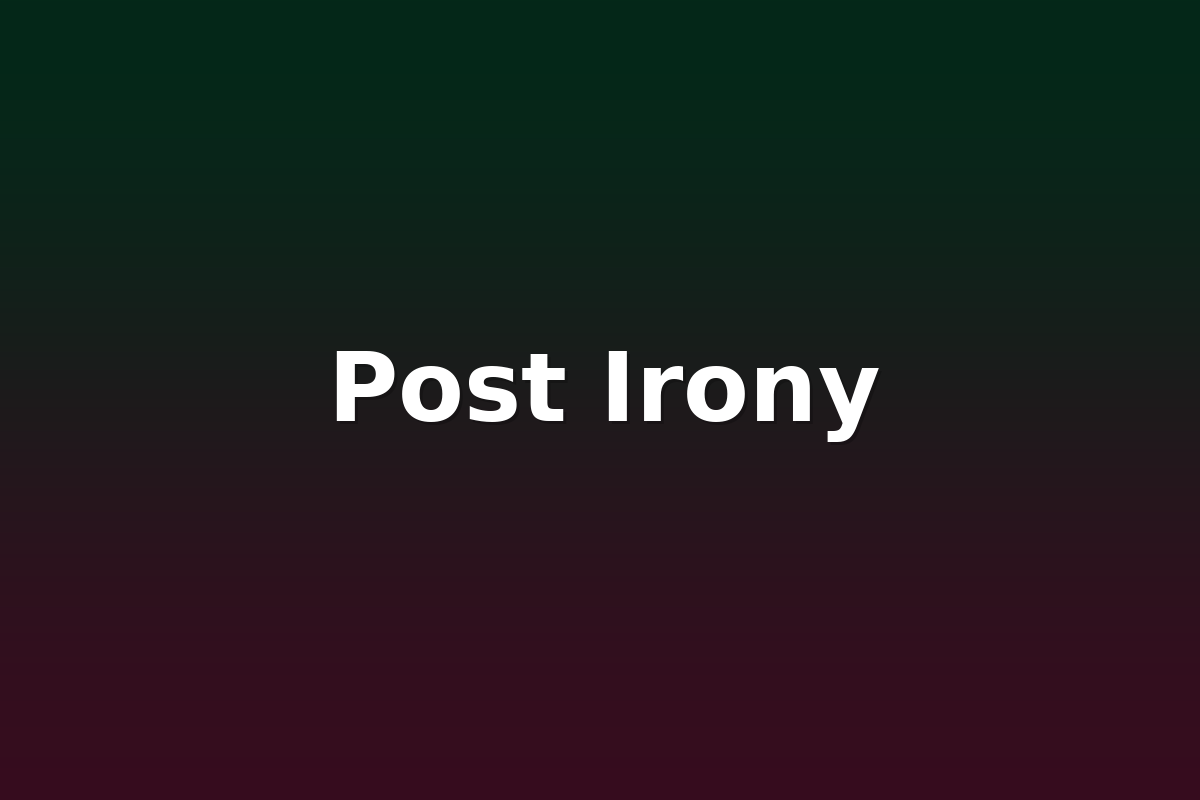 Post Irony