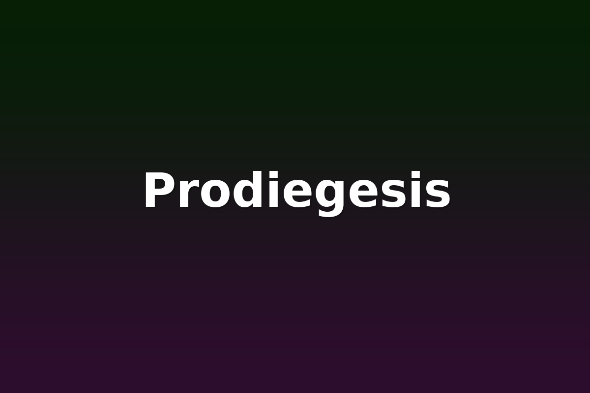 Prodiegesis