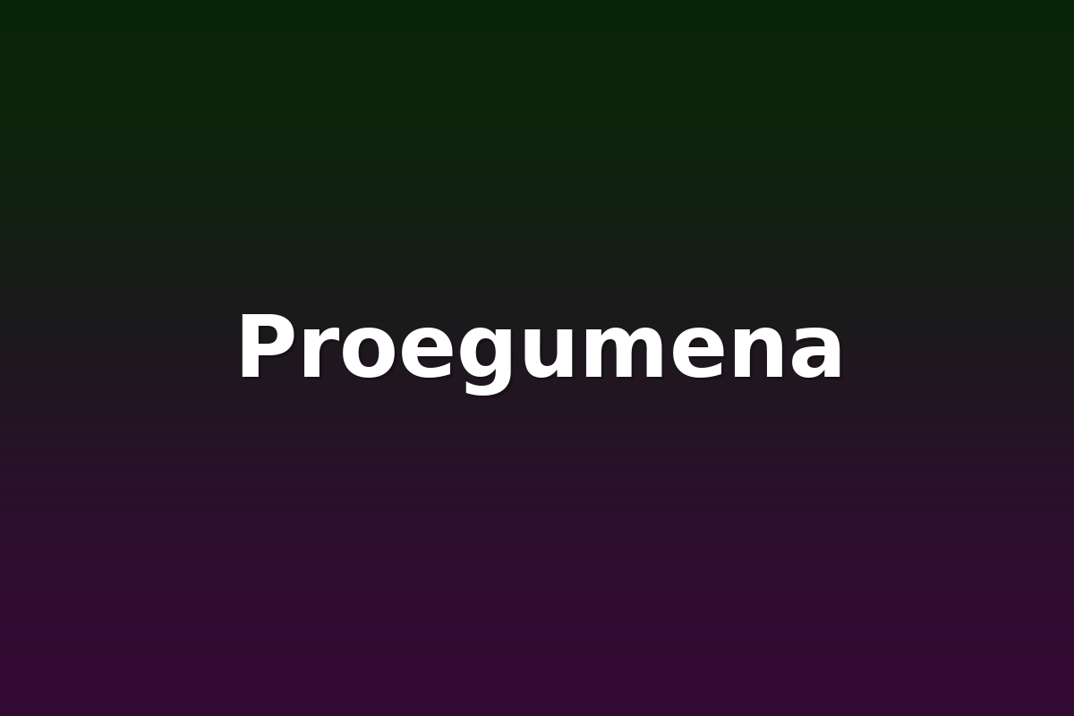 Proegumena