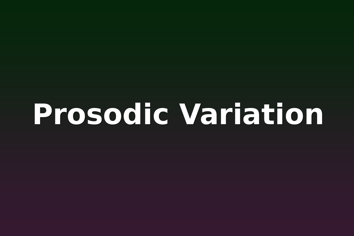 Prosodic Variation