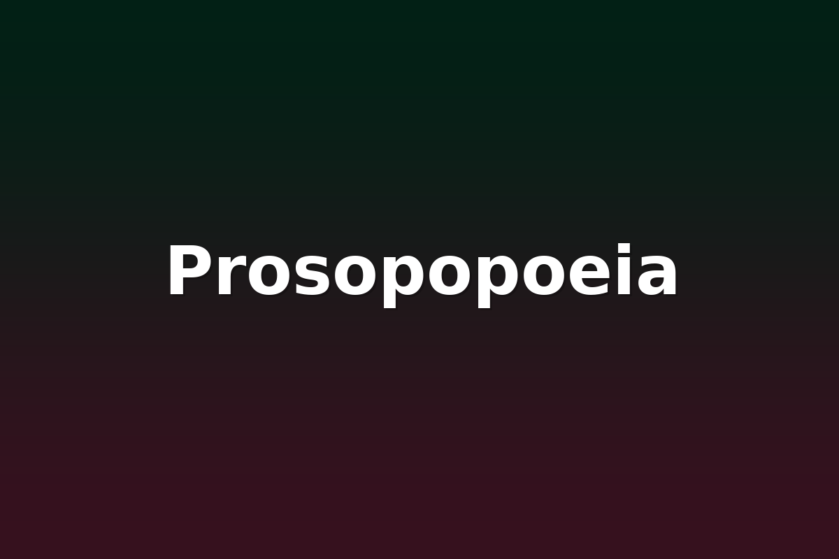 Prosopopoeia